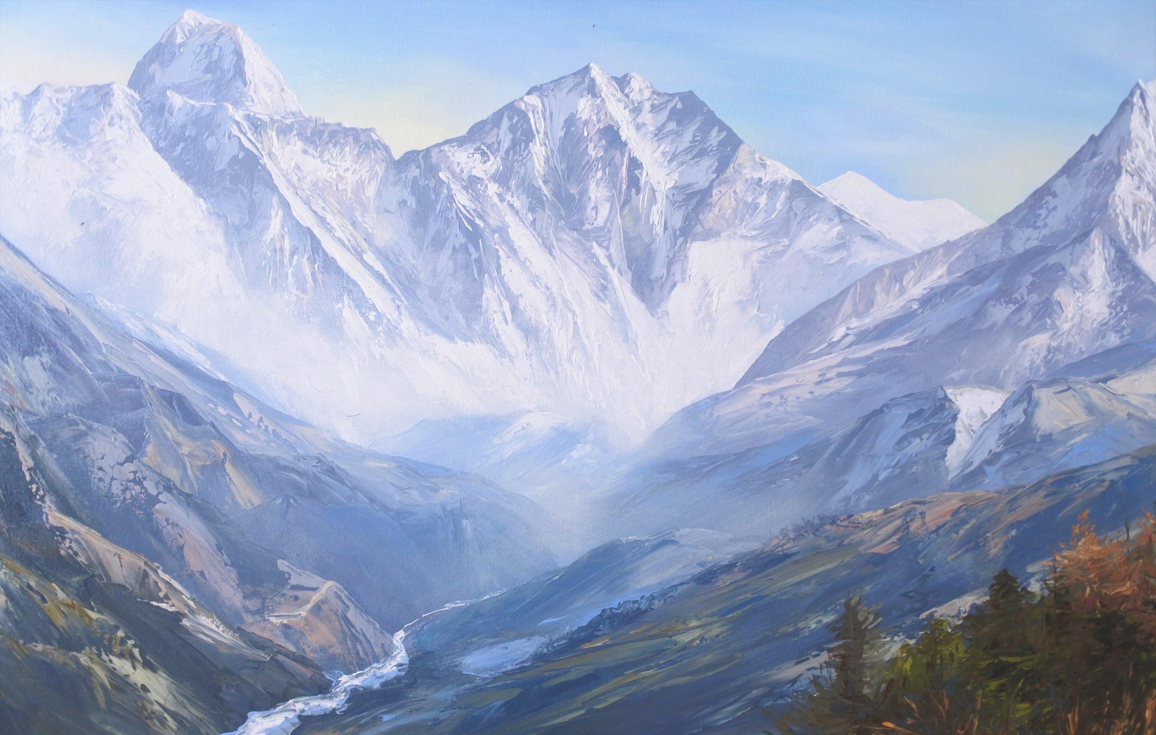 Tengboche Monastery with Mt. Ama Dablam Painting