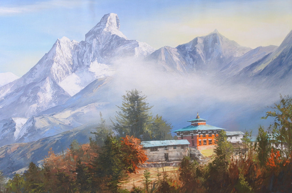 Tengboche Monastery with Mt. Ama Dablam Painting