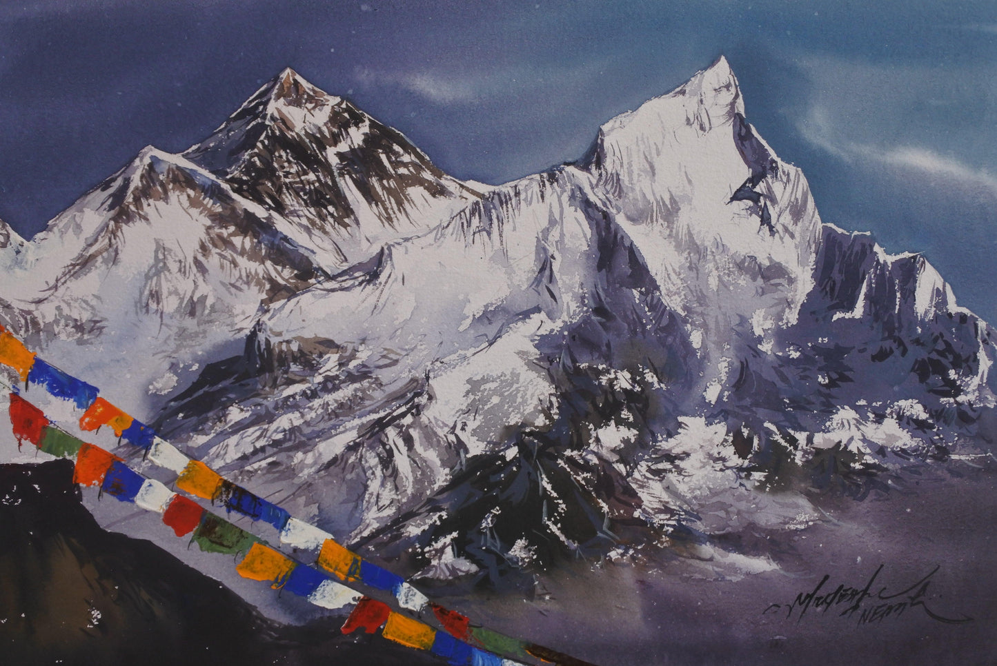 Mt. Everest, Mt. Lutse and Mt. Nuptse