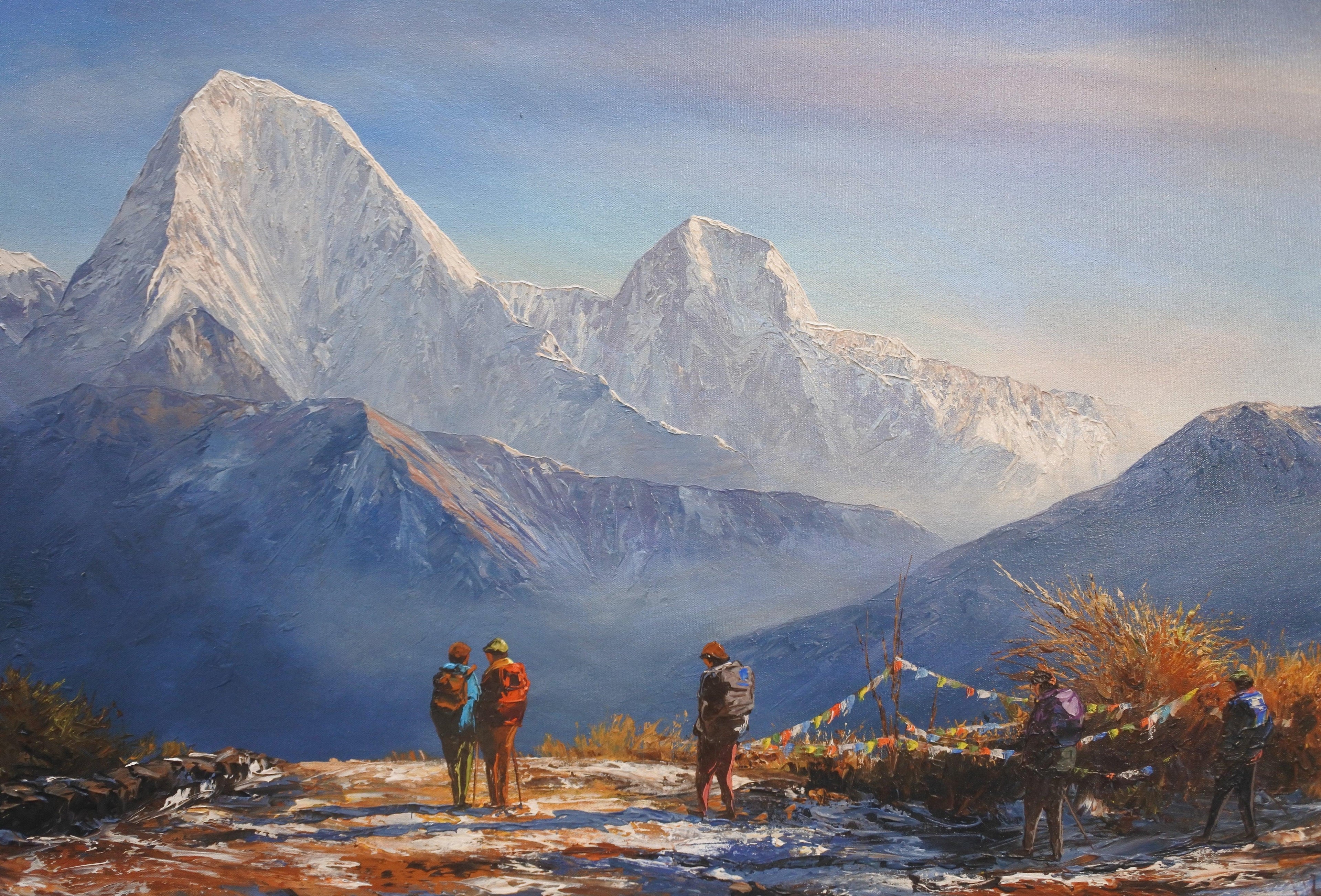 Annapurna, Himchuli Peak, and Mt. Fishtail