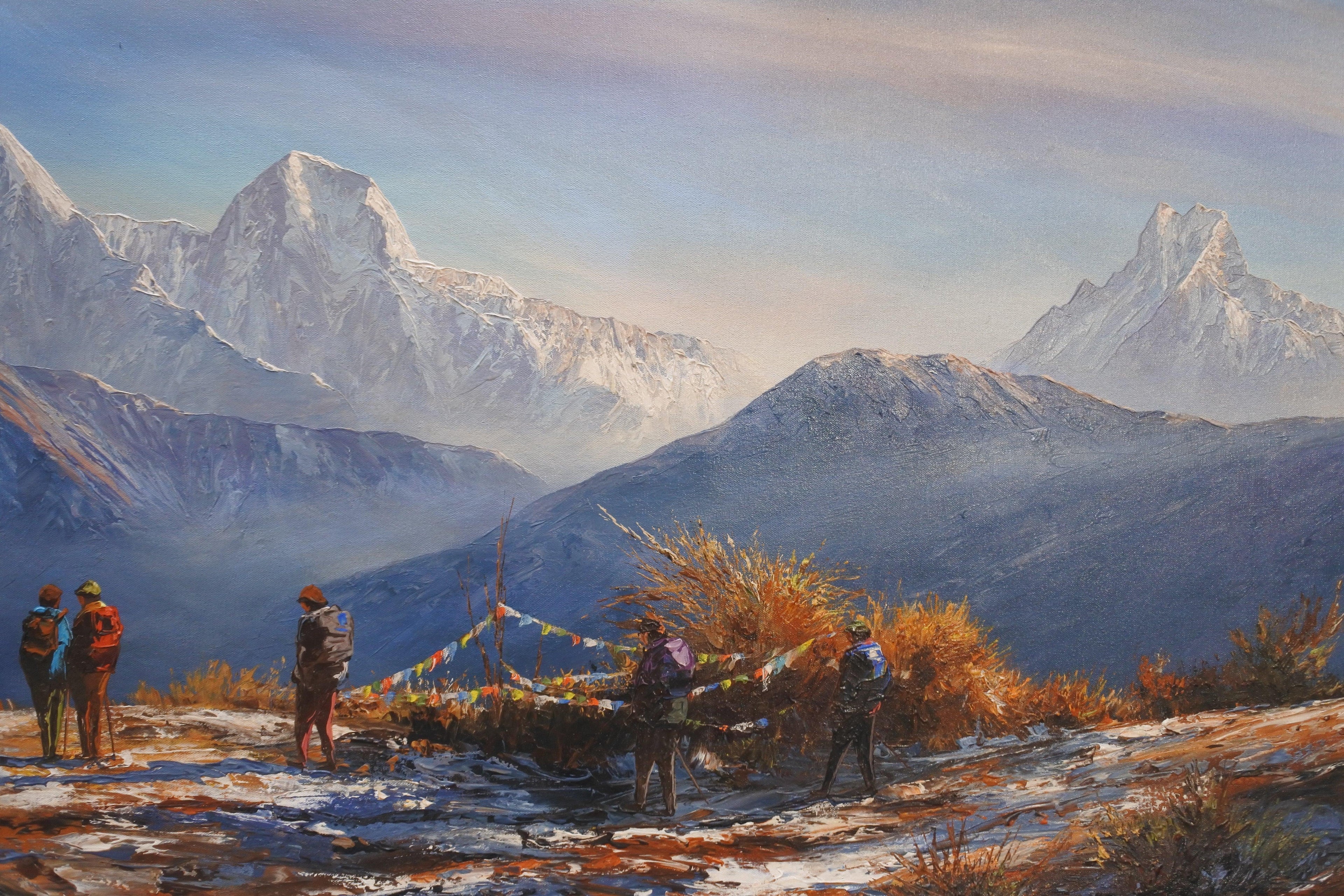 Annapurna, Himchuli Peak, and Mt. Fishtail