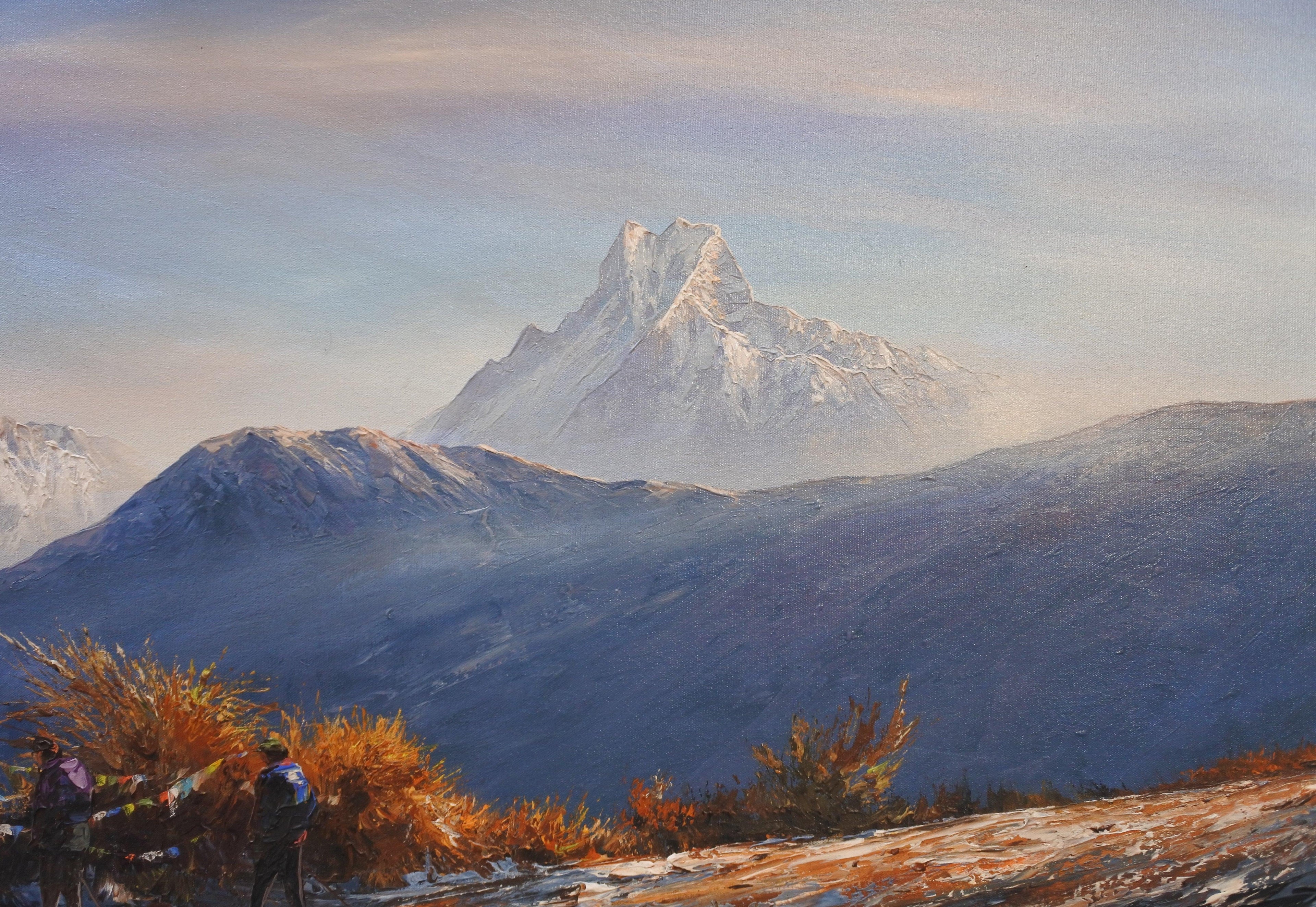 Annapurna, Himchuli Peak, and Mt. Fishtail