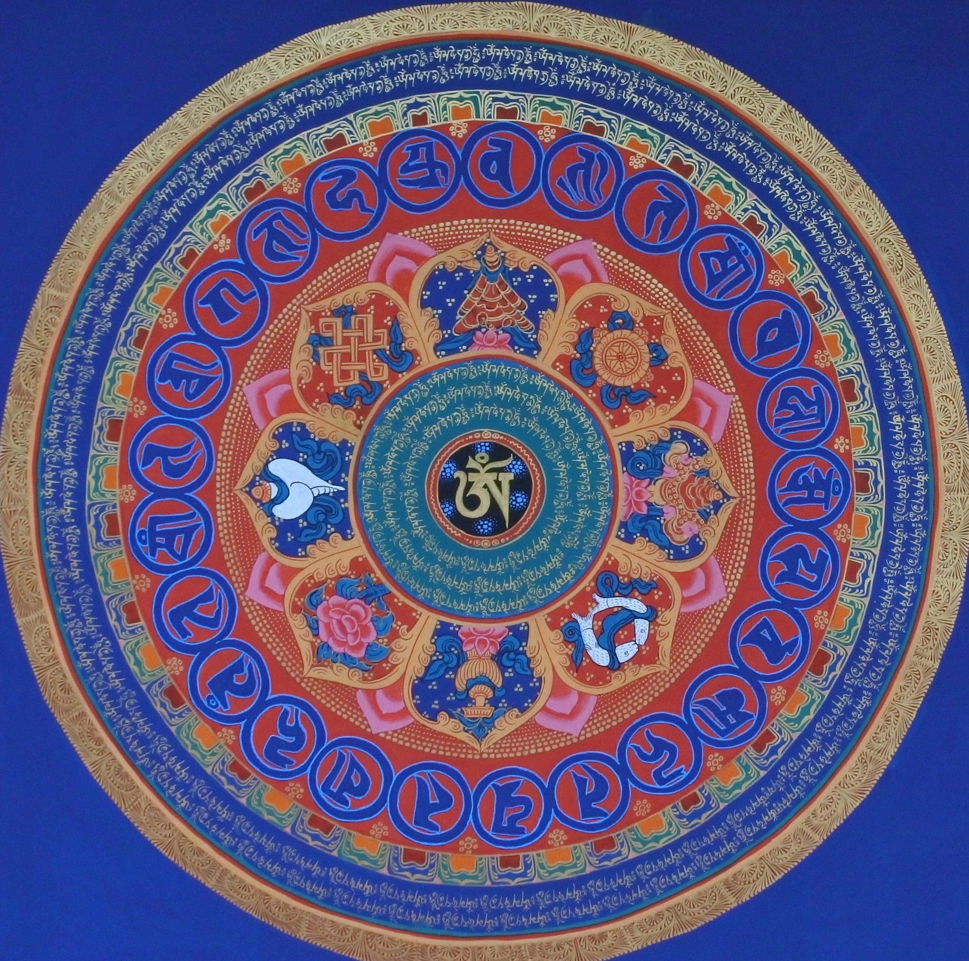 Mandala, Universe, 8 Symbols of Buddhism, Tibetan Mantra, Tibetan Thangka, Tibetan Mandala, Arts Nepal, Traditional Art