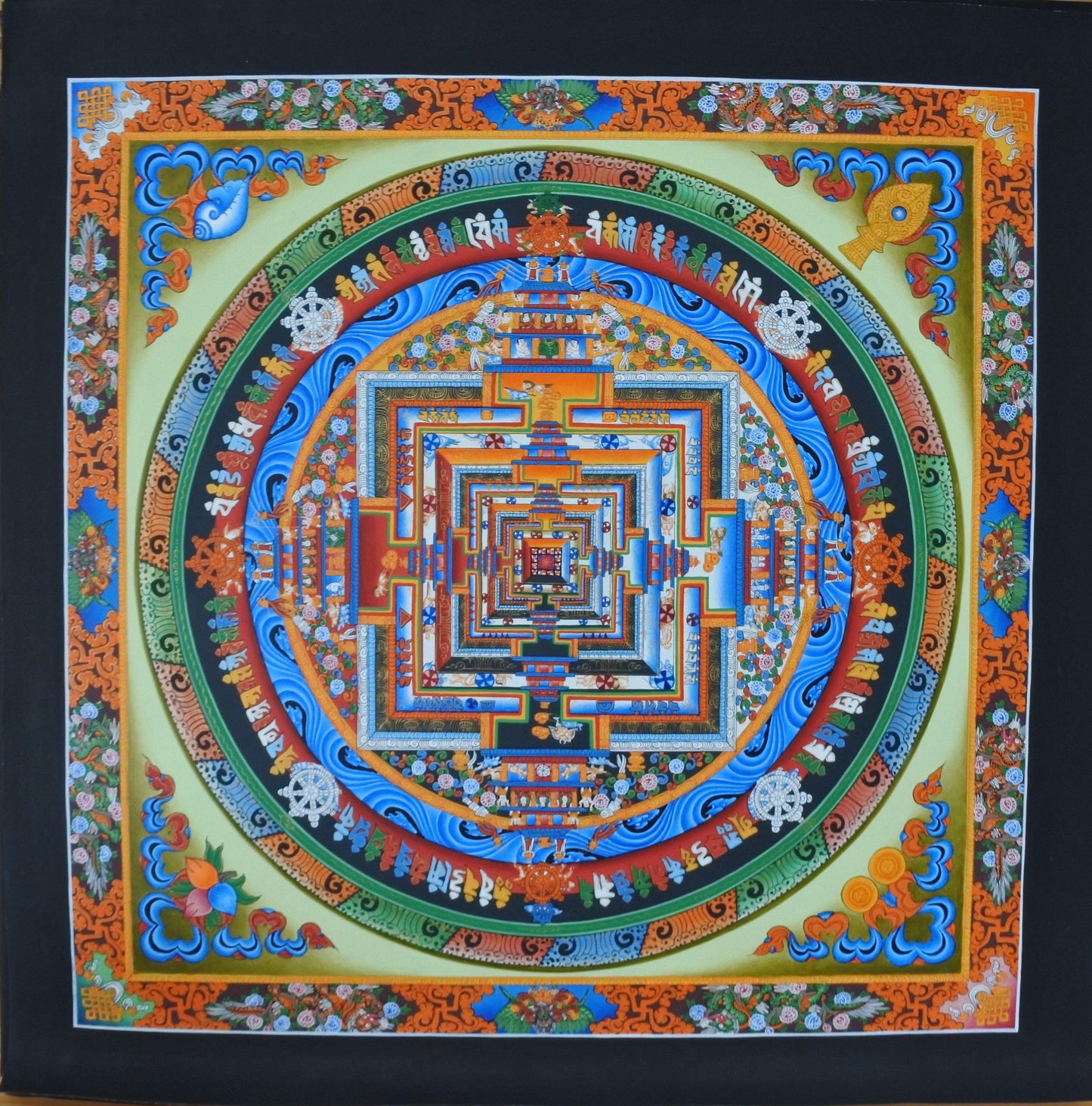 Kalachakra, Wheel of Time, 24K Gold Mandala