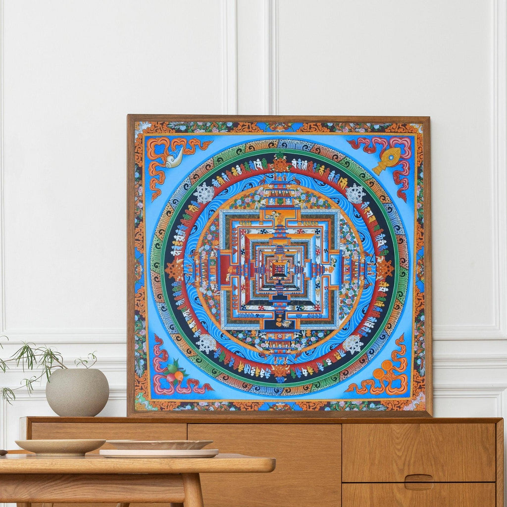 Wheel of time, Kalachakra, Mandala, Gold Mandala, Tibetan Mandala, 24Karat Gold, Traditional Mandala