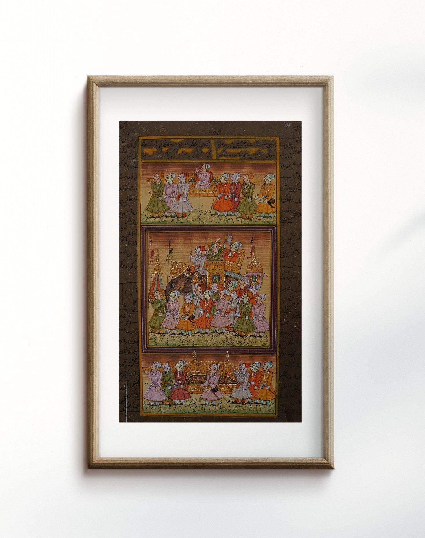 Miniature Royal Rajput Procession