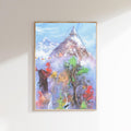 Abstract Art, Tibetan Pagoda, White Pagoda, Monument Nepal, Colorful Art, Abstract Painting