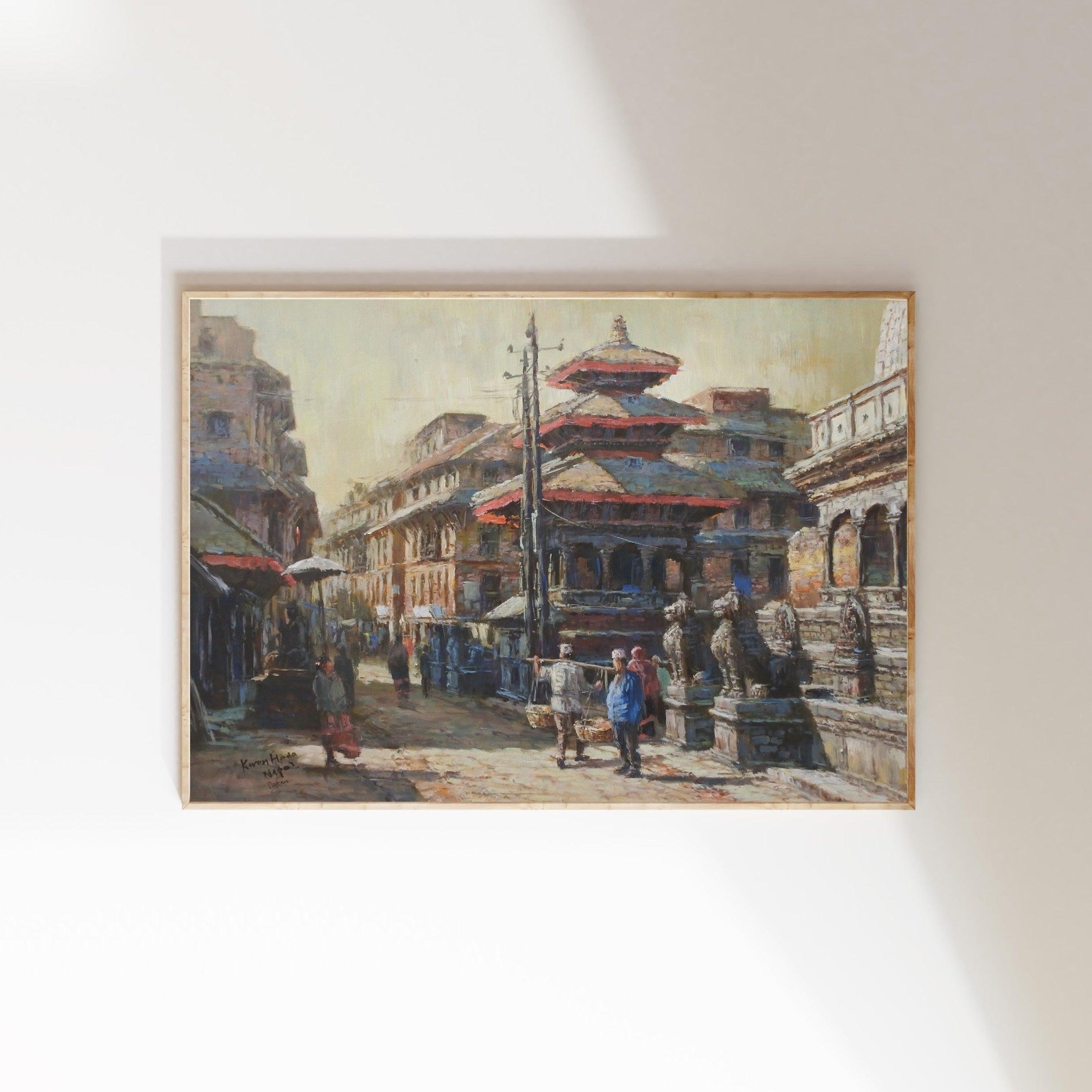 Patam, Patan Durbar Square, Krishna Mandir, Patan Painting, Nepalese Art, Monuments of Nepal, Newari, Nepalese Art, Patan Durbar Square Painting