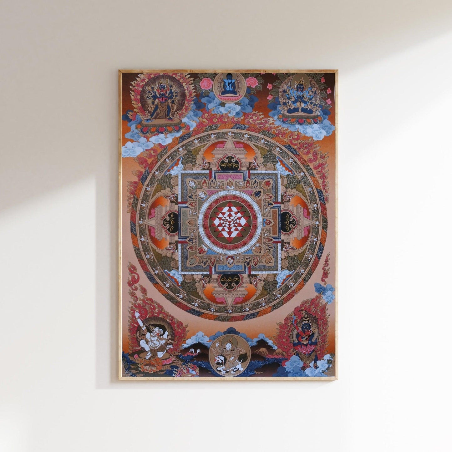 shri yantra, shri yantra mandala, thangka, tibetan thangka, thangka art, mandala, masterpiece art, gold thangka