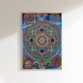 Shri Yantra Thangka in Gold, Hand-Painted Master Thangka
