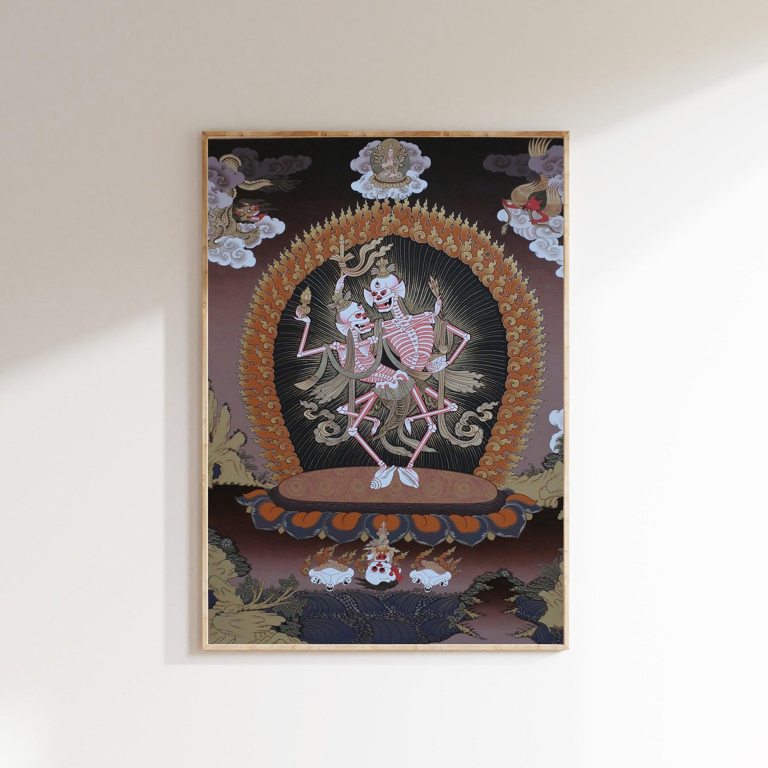 Chitipati | Lord of Charnel Ground | Wrathful Thangka