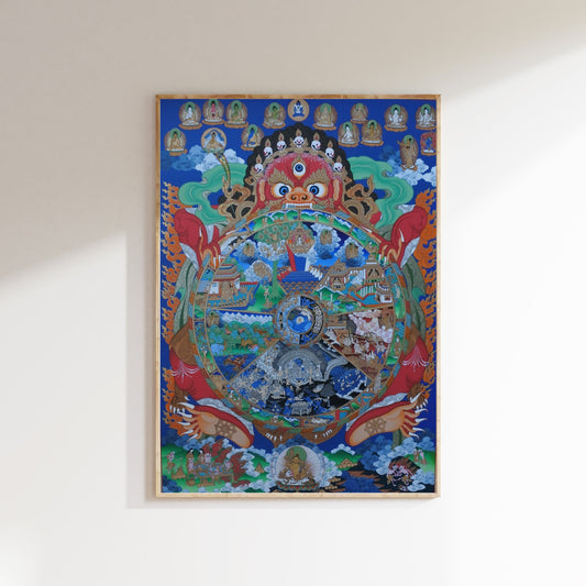 Wheel of Life, Thangka, Tibetan Art, Traditional Nepalese Art, Thangkas of Nepal, Masterpiece 